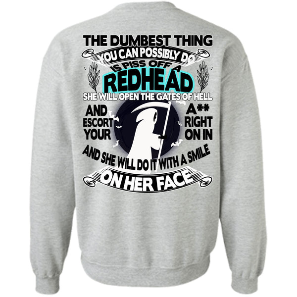 Being A Hair Stylist T Shirt, You Can Possibly Do Is Piss Off A Redhead Sweatshirt