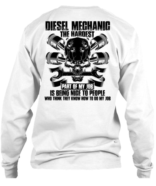 Diesel Mechanic The Hardest T Shirt, I Love Mechanic T Shirt