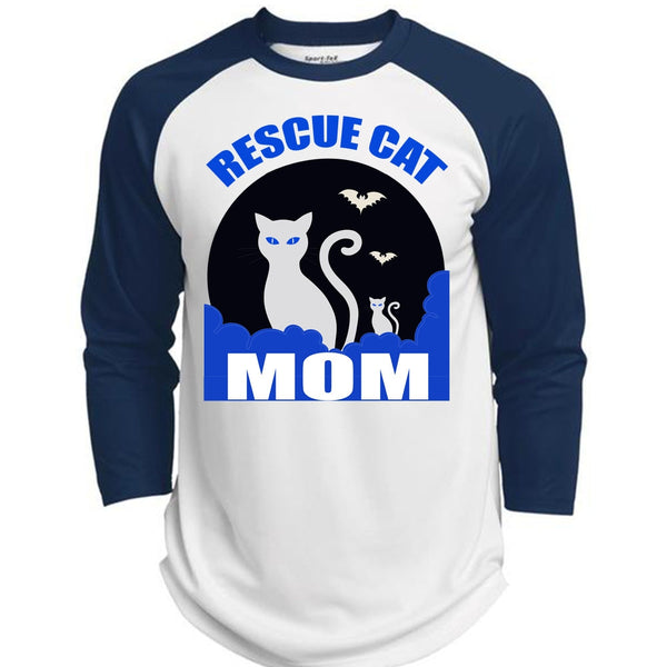 Rescue Cat Mom T Shirt, I Love My Cat T Shirt, Awesome T-Shirts  (Polyester Game Baseball Jersey)