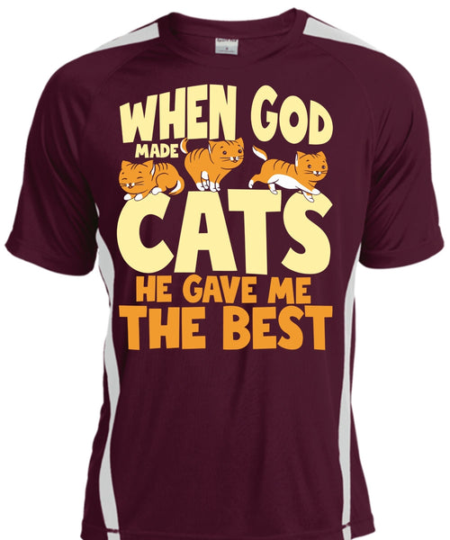 When God Made Cats T Shirt, He Gave Me The Best T Shirt, Cool Shirt
