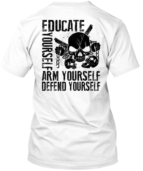 A black t-shirt with the shopify logo