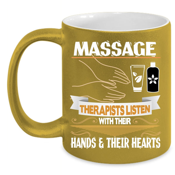 Massage Therapists Coffee Mug, Their Hand And Their Heart Coffee Cup