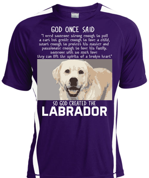 God Created The Labrador T Shirt, Pets T Shirt, I Love Dog T Shirt