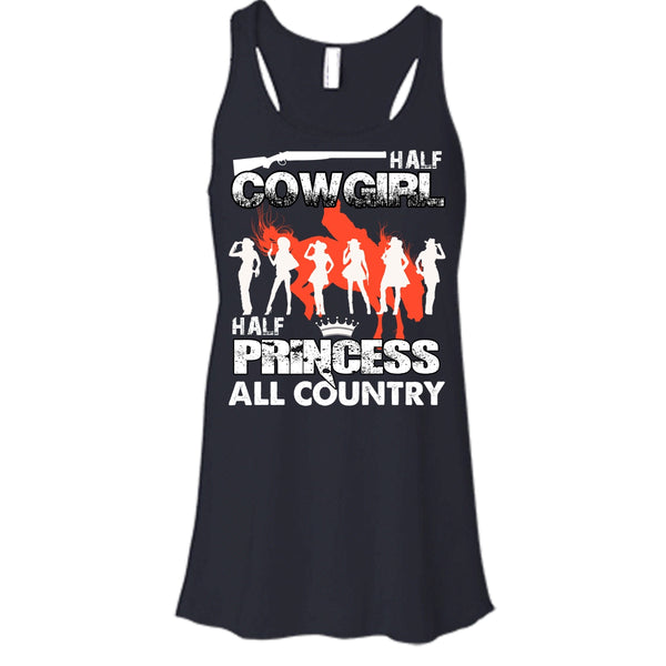 Half Cowgirl T Shirt, Half Princess T Shirt, Cool T Shirt