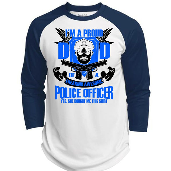 I'm A Proud Dad T Shirt, I Love Police T Shirt, Awesome T-Shirts  (Polyester Game Baseball Jersey)