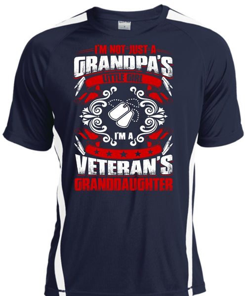 Grandpa's Little Girl T Shirt, I'm A Veteran's Granddaughter T Shirt, Cool Shirt