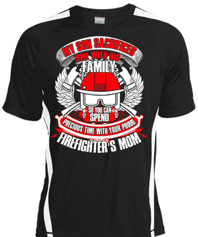 A black t-shirt with the shopify logo