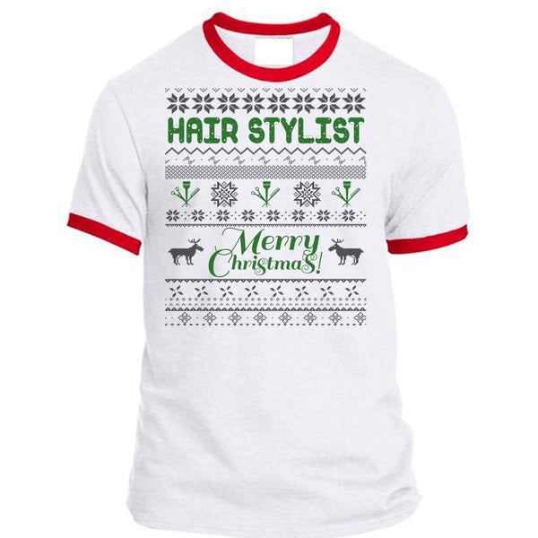 Hair Stylist Merry Christmas T Shirt, I Love Hair Stylist T Shirt, Awesome T-Shirts