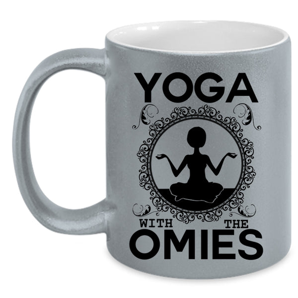 Gift For Yoga Teacher Coffee Mug, Yoga With The Omies Accent Mug