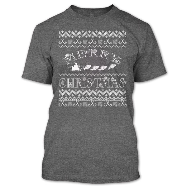 Merry Christmas T Shirt, Coolest Fishing T Shirt
