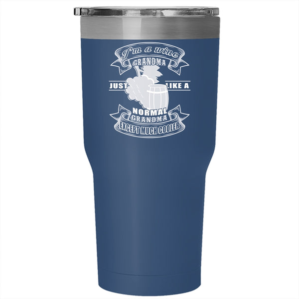 I'm A Wine Grandma Tumbler 30 oz Stainless Steel, Cool Wine Grandma Travel Mug