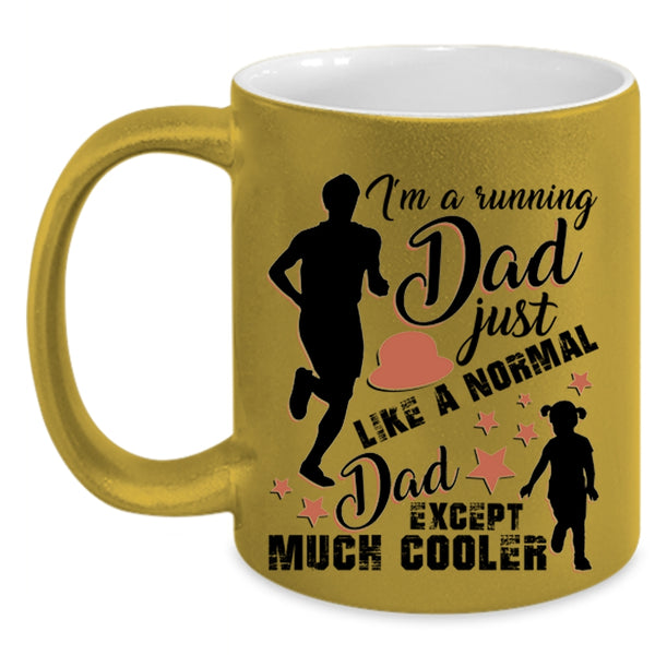 Cool Running Dad Coffee Mug, I'm A Running Dad Accent Mug