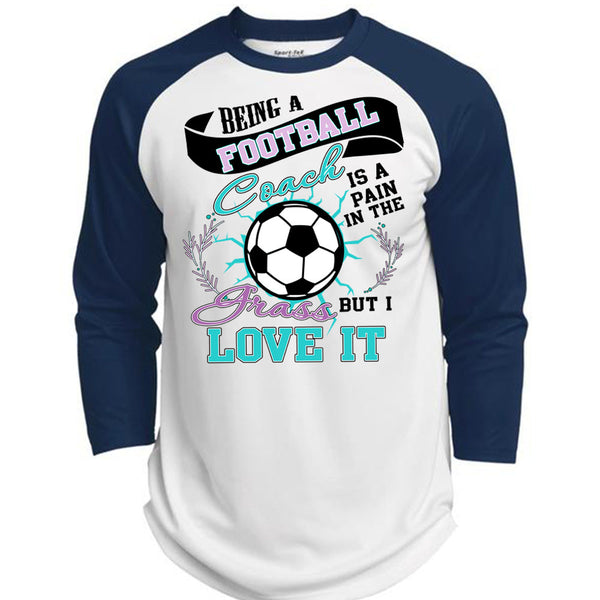 Being A Football Coach T Shirt, I Love Football T Shirt, Awesome T-Shirts  (Polyester Game Baseball Jersey)