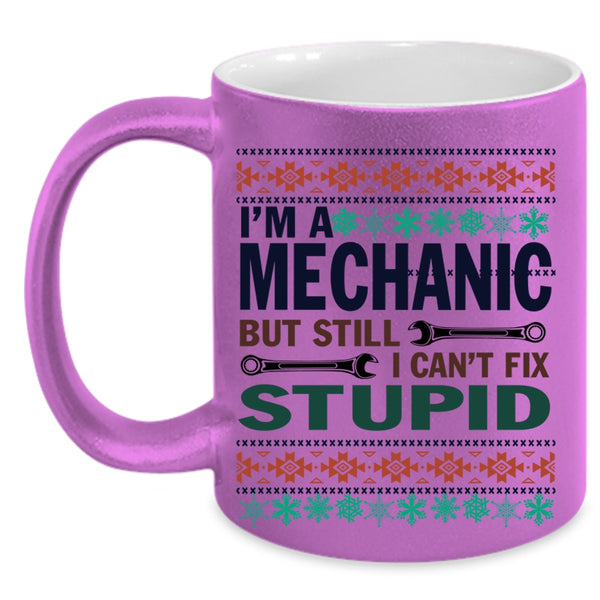 Cute Christmas Coffee Mug, I'm A Mechanic  Accent Mug