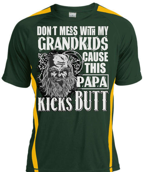 Don't Mess With My Grandkids T Shirt, This Papa Kicks Built T Shirt, Cool Shirt