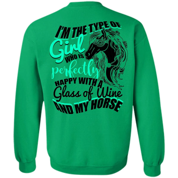 I Love Horse T Shirt, Glass Of Wine And My Horse Sweatshirt