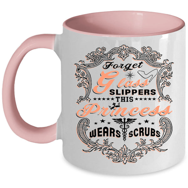Cute Nurses Coffee Mug, This Princess Wears Scrubs Accent Mug