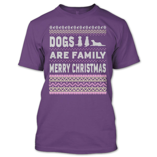 Dog Are Family T Shirt, Merry Christmas T Shirt