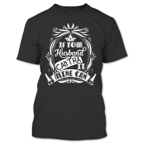 A black t-shirt with the shopify logo