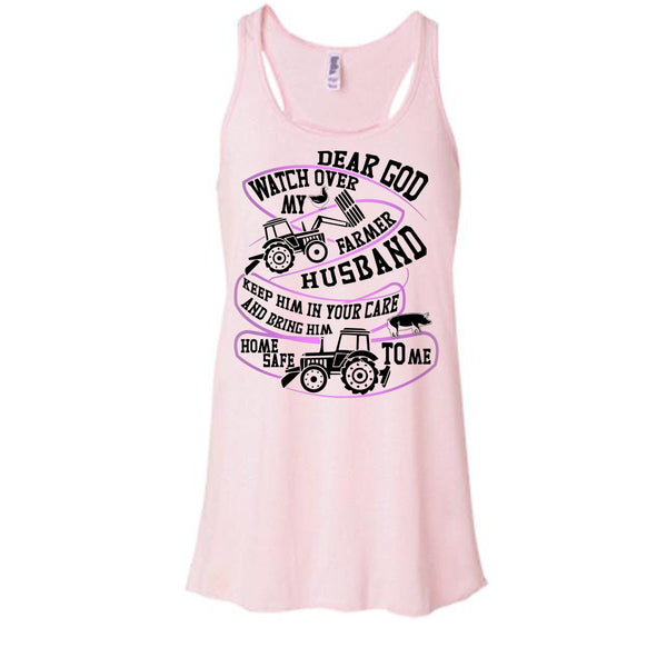 Watch Over My Farmer Husband T Shirt, I'm A Farmer's Wife Tank Top