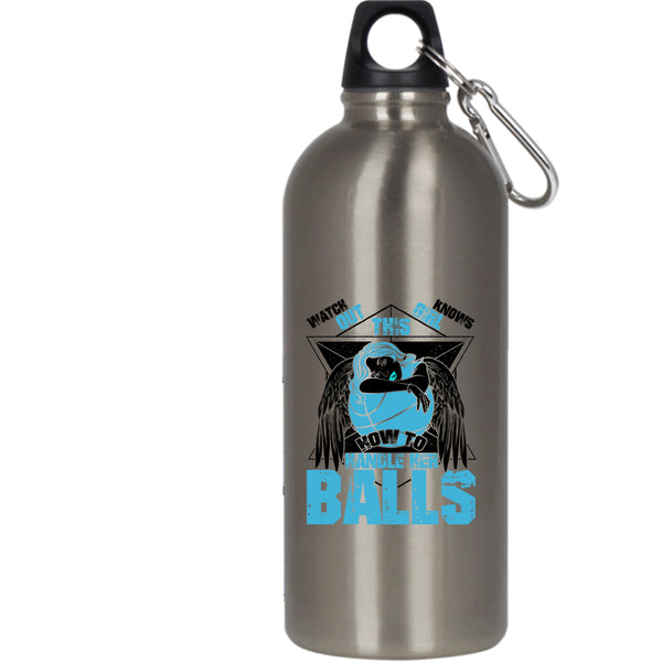 This Girl Knows How To Her Balls 20 oz Stainless Steel Bottle,Cool Basketball Girls Outdoor Sports Water Bottle