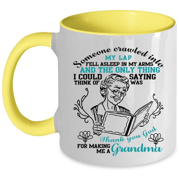 Cute Grandmas Coffee Mug, Making Me A Grandma Accent Mug