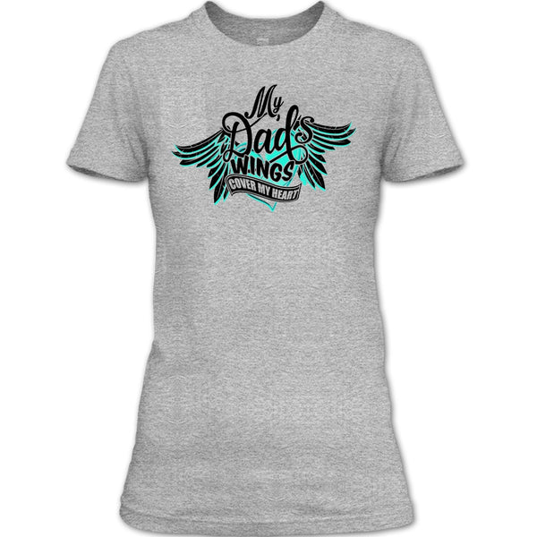 My Dad Wing's Cover My Heart T Shirt, I Love My Dad T Shirt