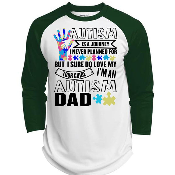Autism Is A Journey T Shirt, I Love Dad T Shirt, Awesome T-Shirts  (Polyester Game Baseball Jersey)