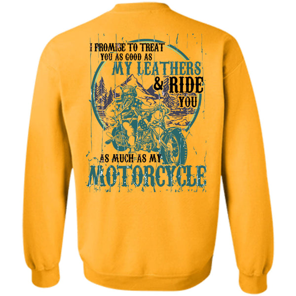 Being A Biker T Shirt, Ride You As Much As My Motorcycle Sweatshirt