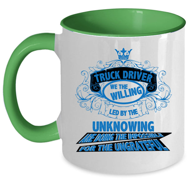 Cute Gift For Trucker Coffee Mug, Truck Driver Accent Mug