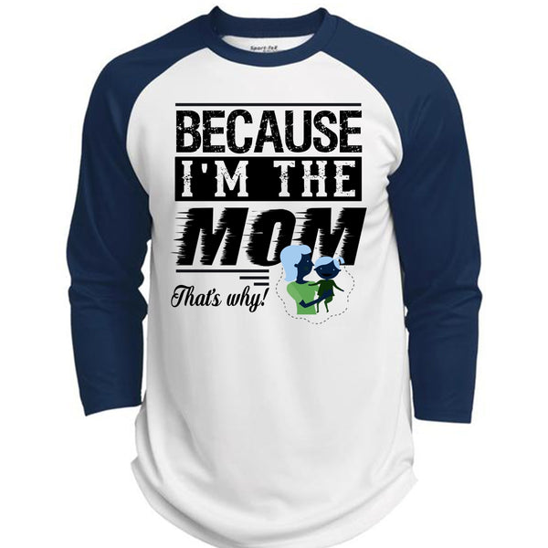 Because I'm The Mom T Shirt, Mom And Baby T Shirt, Mother's Day T Shirt  (Polyester Game Baseball Jersey)