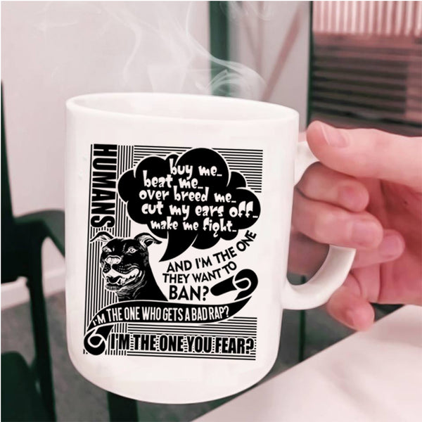 Cute Dog Lovers Coffee Mug, Humans Buy Me Beat Me Cup