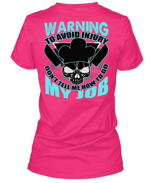 Warning To Avoid Injury T Shirt, I Love Cooking T Shirt