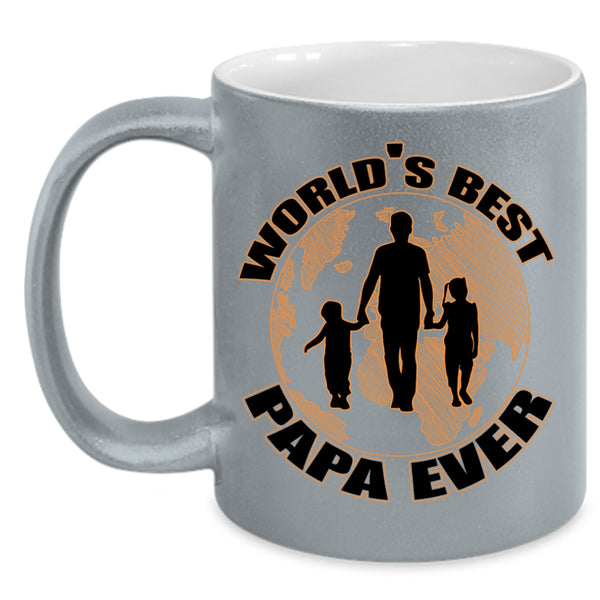 Awesome Papa Coffee Mug, World's Best Papa Ever Accent Mug