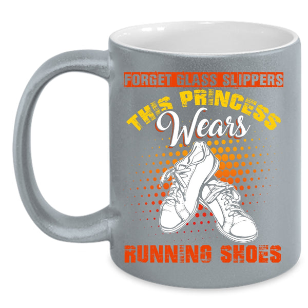 This Princess Wears Running Shoes Coffee Mug, Cute Girls Coffee Cup