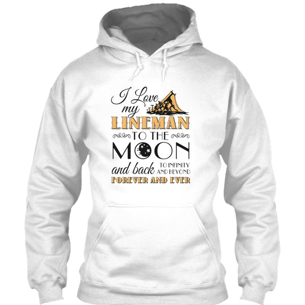 I Love My Lineman To The Moon And Back T Shirt, Coolest Lineman's Wife T Shirt