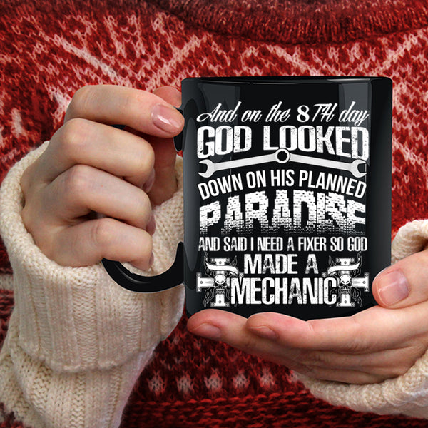 On 8th Day God Made A Mechanic Coffee Mug, Cool Mechanics Coffee Cup