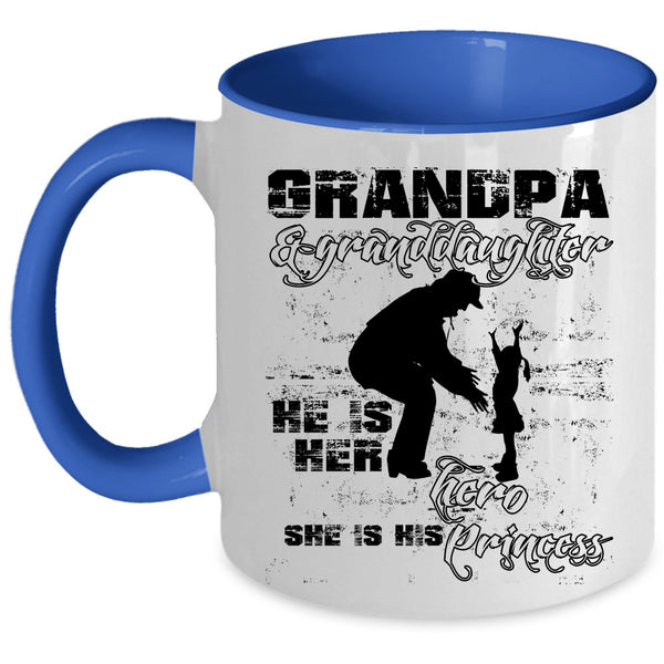 My Granddaughter Coffee Mug, Grandpa And Granddaughter Accent Mug