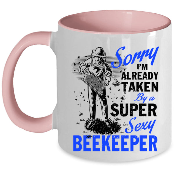 Marrying Coffee Mug, I'm Already Taken By A Beekeeper Accent Mug