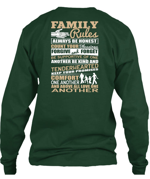 Family Rules T Shirt, Forgive And Forget T Shirt