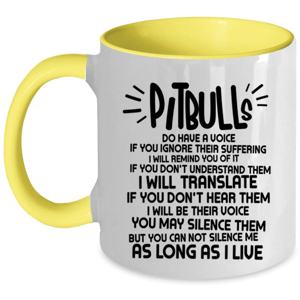 Lovely Pit Bull Lovers Coffee Mug, Pitbulls Accent Mug