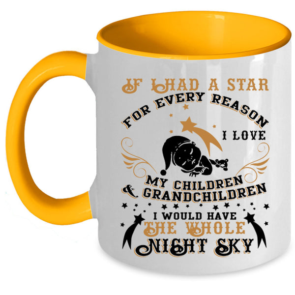 Cute Grandparent Coffee Mug, I Love My Children And Grandchildren Accent Mug
