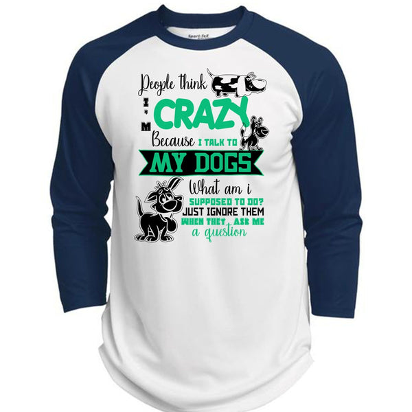 I Talk To My Dogs T Shirt, I Love My Dog T Shirt, Awesome T-Shirts  (Polyester Game Baseball Jersey)