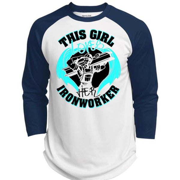 This Girl Loves Her Ironworker T Shirt, I Love Ironworker T Shirt, Awesome T-Shirts  (Polyester Game Baseball Jersey)