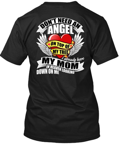 A black t-shirt with the shopify logo