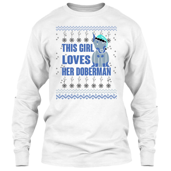 This Girls Loves Her Doberman T Shirt, Coolest Doberman Lover T Shirt