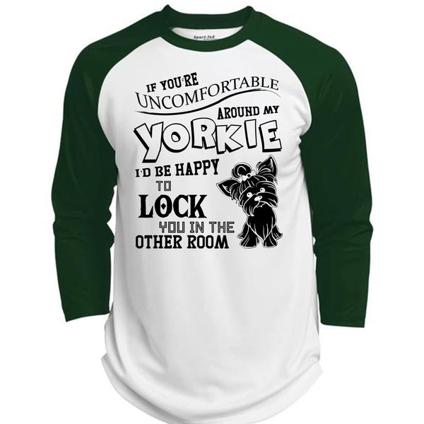 Around My Yorkie T Shirt, I Love My Dog T Shirt, Awesome T-Shirts  (Polyester Game Baseball Jersey)