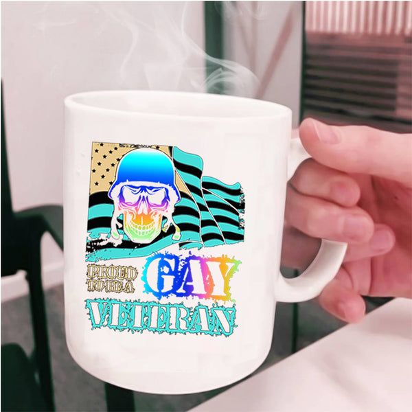 Awesome Veteran Coffee Mug, Proud To Be A Gay Veteran Cup