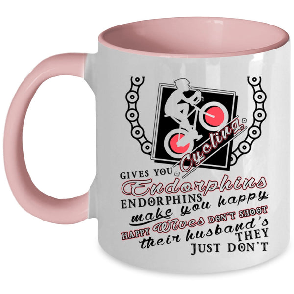 My Husband Coffee Mug, Cycling Accent Mug