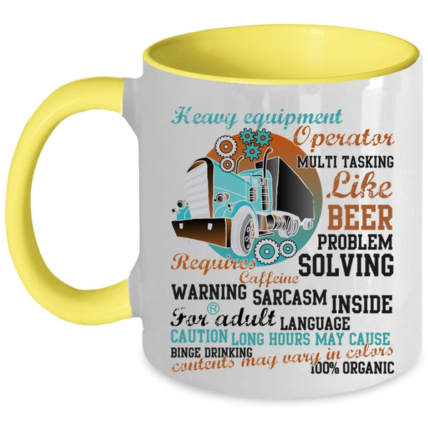 Cool Job Coffee Mug, Heavy Equipment Operator Accent Mug